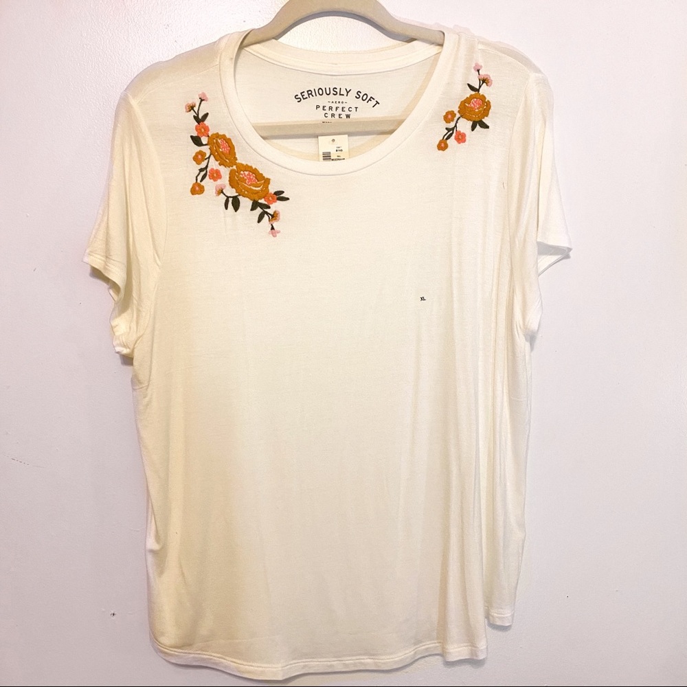 Aeropostale Embroidered Crew Neck